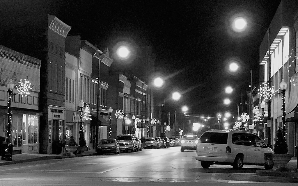 Downtown at Night - Campbellsville Main Street